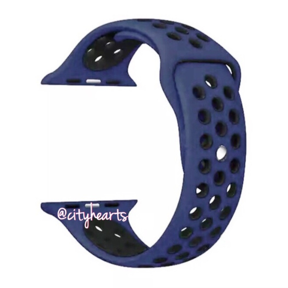 NEW Blue & Black Apple Watch Sport Band